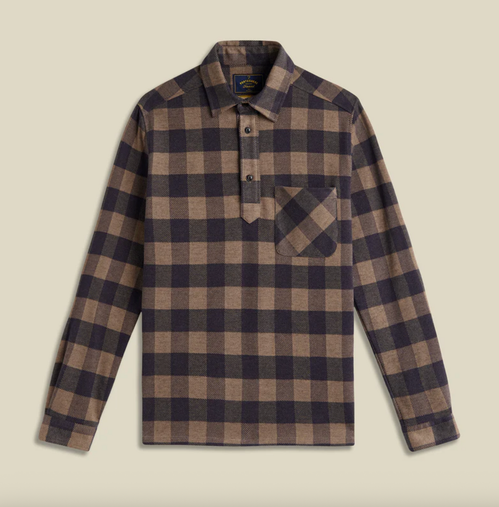 Portuguese Flannel - Altitude Popover Navy – Blackbyrd Goods