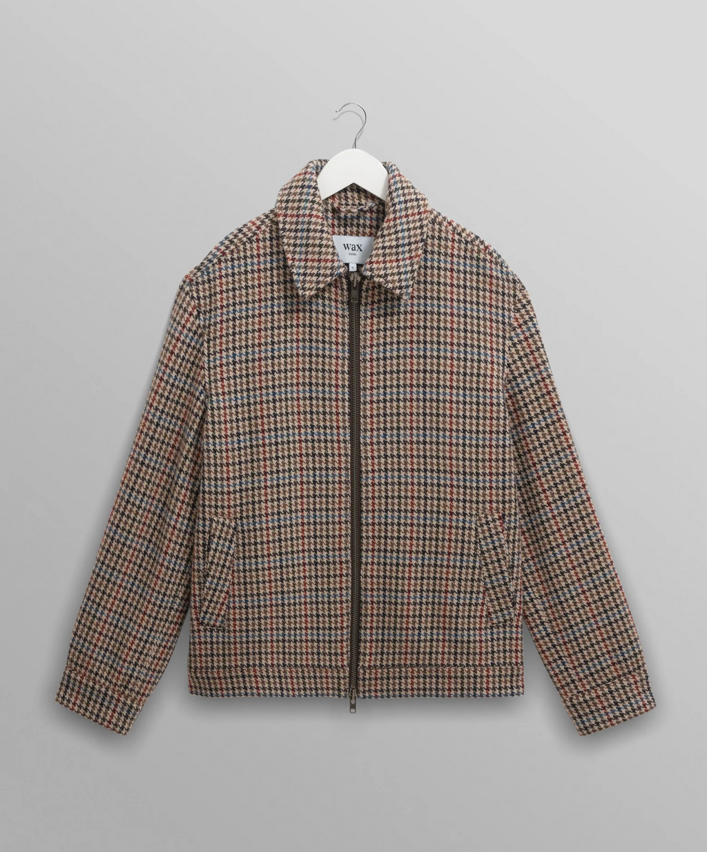 【eaphi】CLASSIC WOOL WAVE JACKET Wax London - Heath Natural Houndstooth Italian Wool Jacket