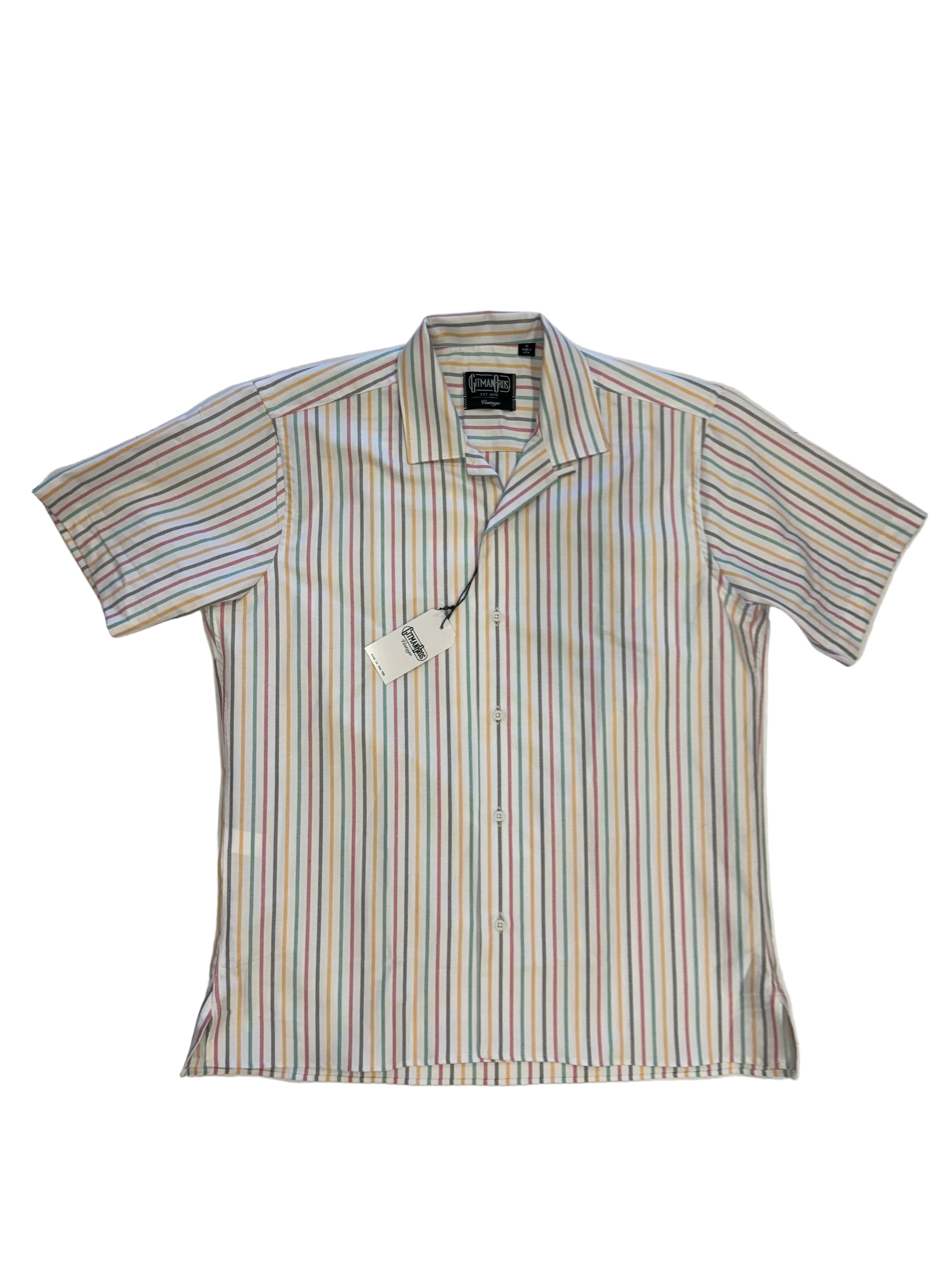 Gitman Brothers Vintage - Rasta Stripe Oxford Short Sleeve