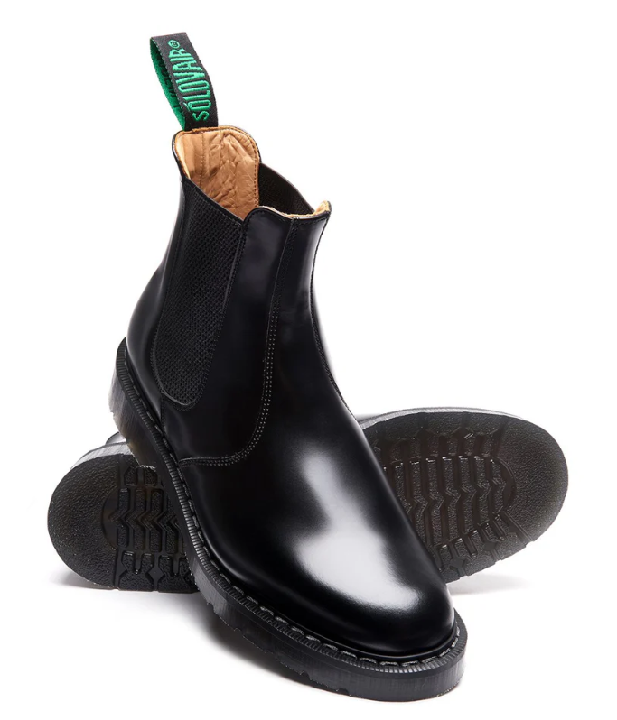 Solovair Hi-Shine Dealer Boot Black