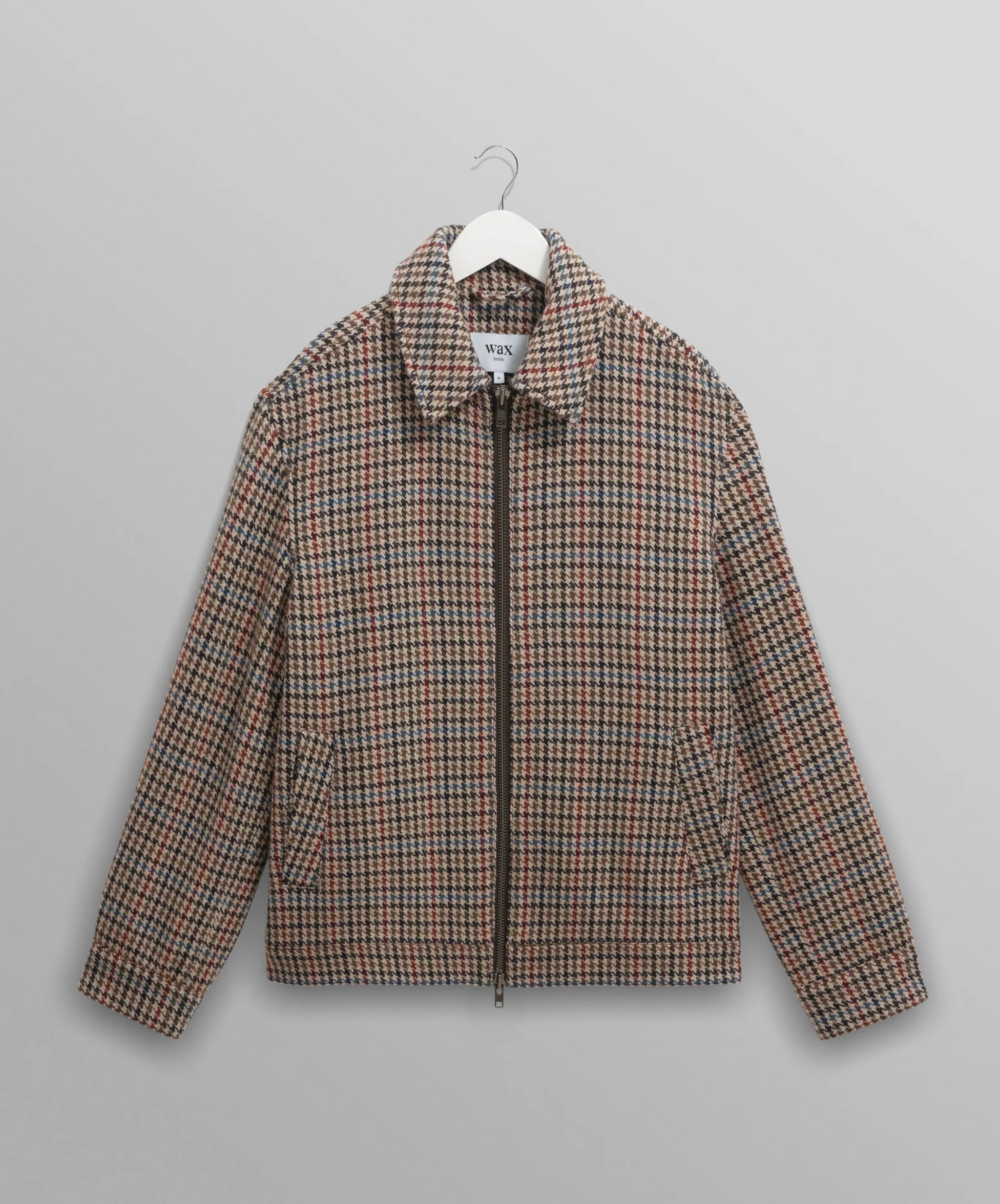 Wax London - Heath Natural Houndstooth Italian Wool Jacket